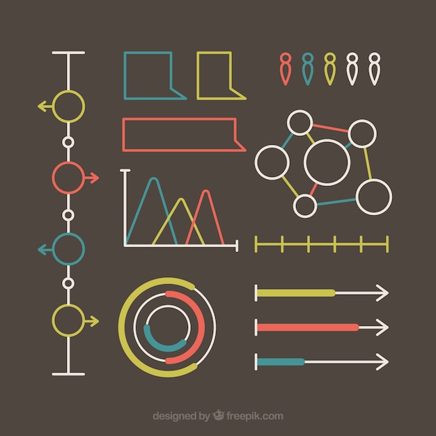 Free vector collection of infographic elements