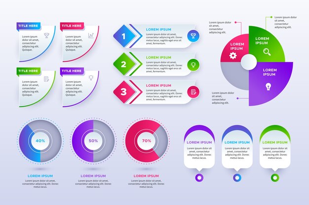 Collection of infographic elements