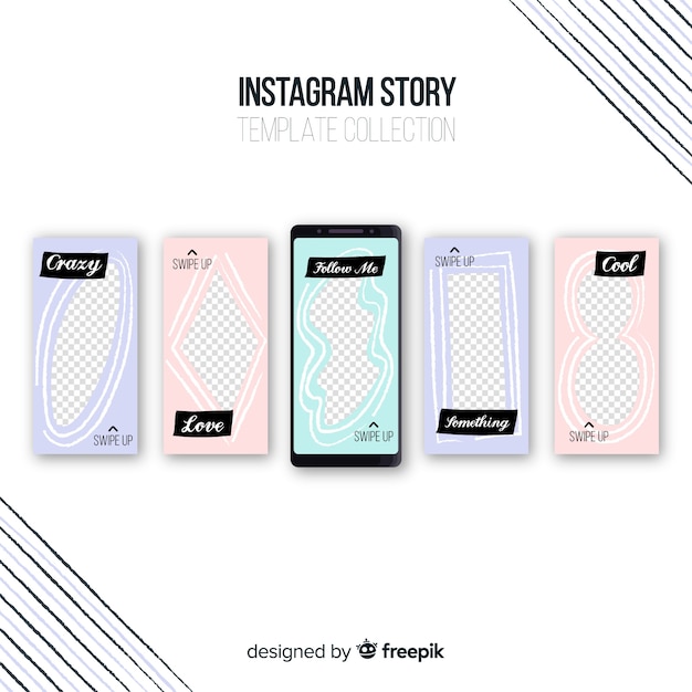 Free vector collection of instagram stories