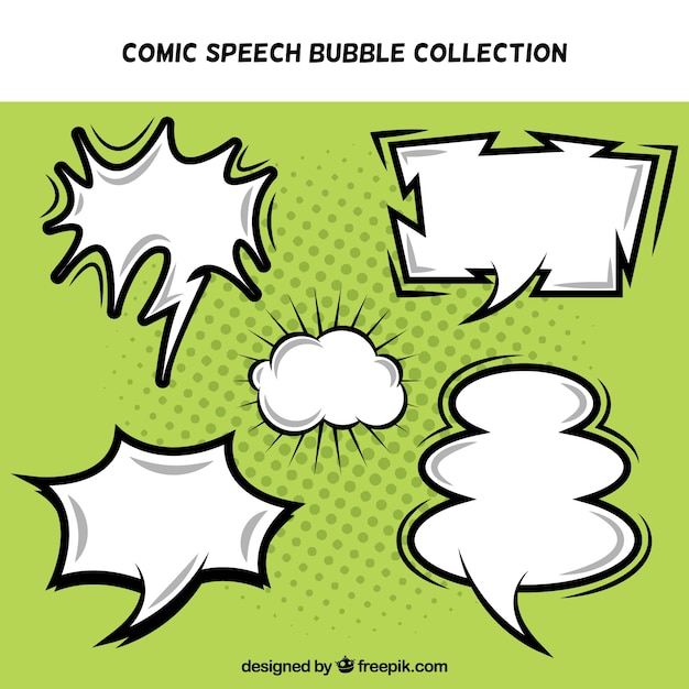 Collection of irregular speech bubbles