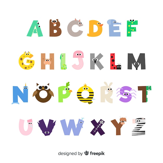 Collection of letters with animals