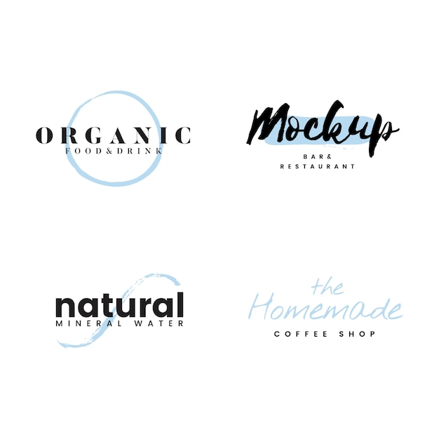 Collection of logos and branding vector