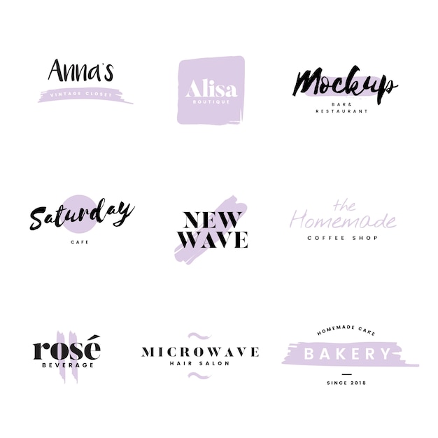 Free Vector collection of logos and branding vector