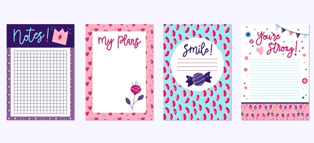 Collection of lovely scrapbook notes and cards