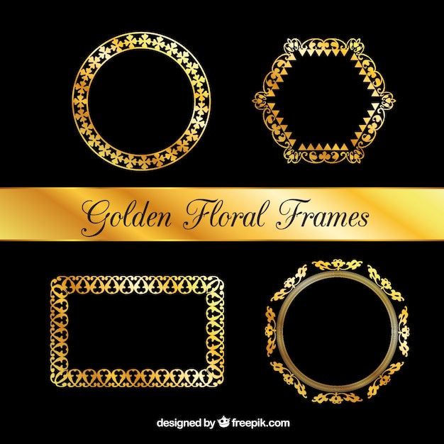 Collection of luxury floral frames