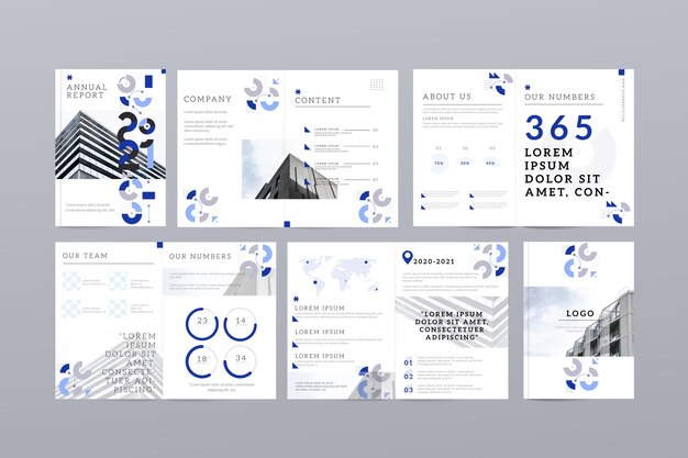 Collection of minimalist business templates