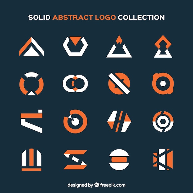 Free Vector collection of modern logos in abstract design