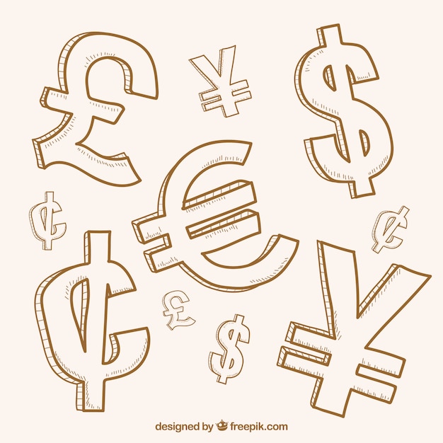 Free Vector collection of money symbols