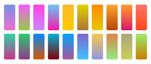 collection of multicolor vibrant element backdrop for web and app design