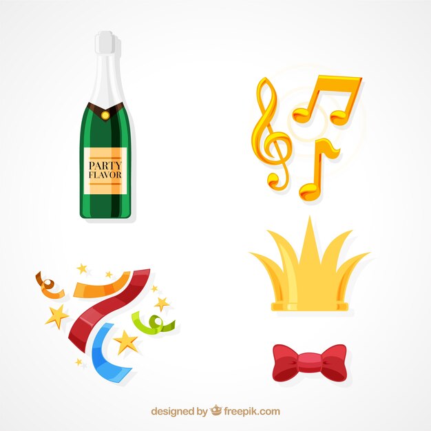 Collection of new year celebration element