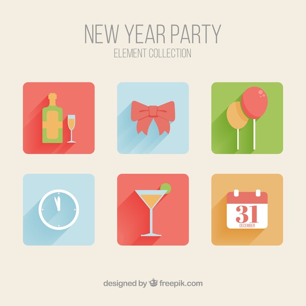 Collection of new year celebration element