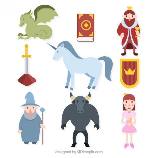 Free Vector collection of nice fairy tales character