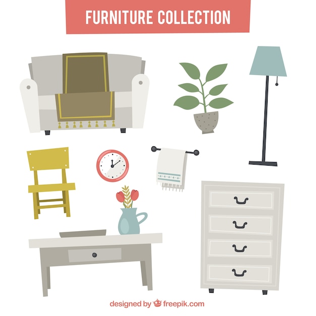 Collection of nice furniture and decoration