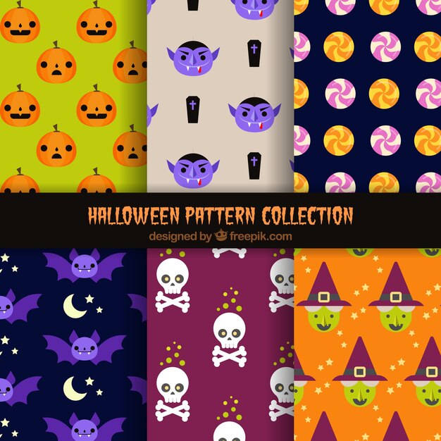 Collection of nice halloween patterns 