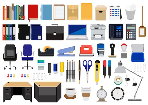 Free vector collection of office stationery