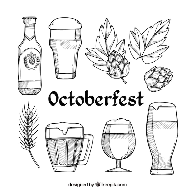 Free Vector collection of oktoberfest elements