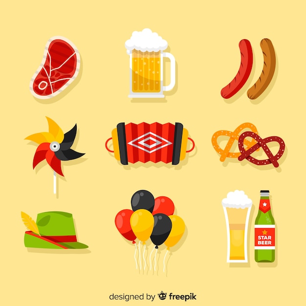 Free Vector collection of oktoberfest elements