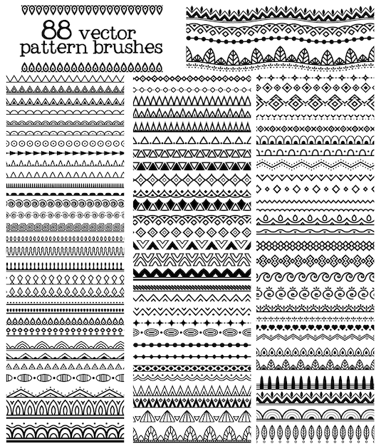 Free Vector collection of ornamental patterned elements