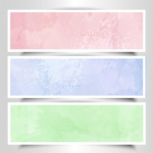 Collection of pastel coloured headers