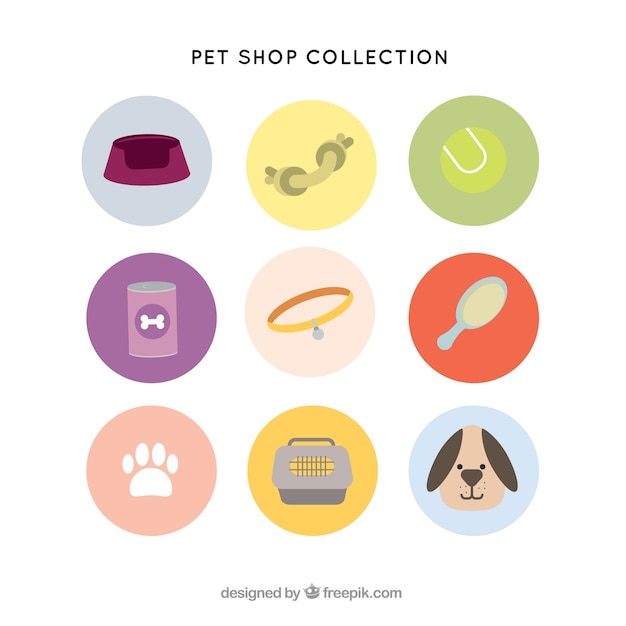 Collection of pet items