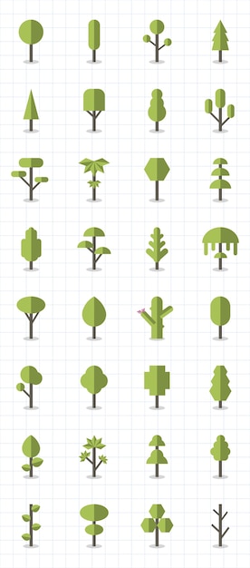 Free vector collection of plants and tree vectors