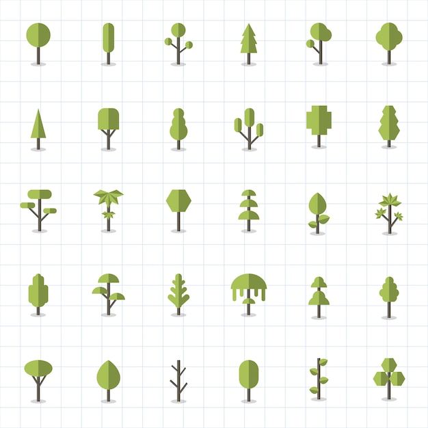 Free vector collection of plants and tree vectors