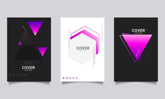 Free vector collection of poster flyer brochure or annual report cover layout design template