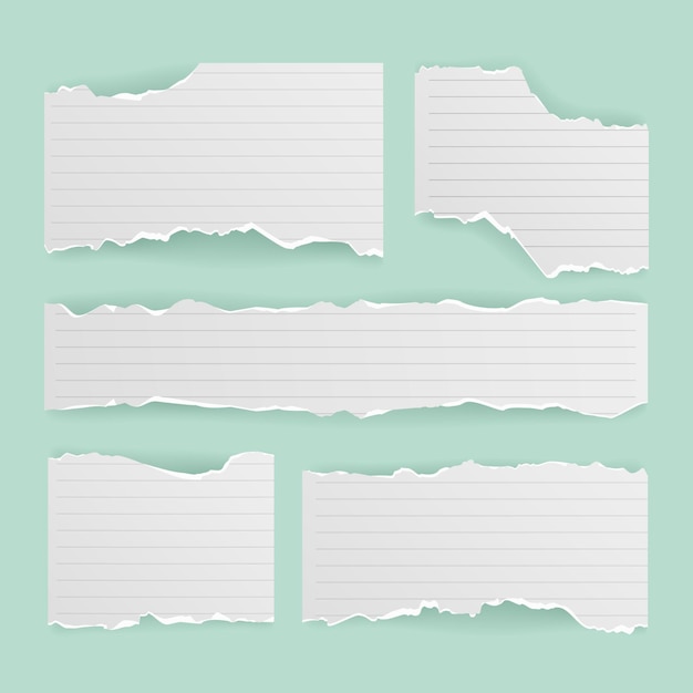 Free vector collection of realistic torn paper