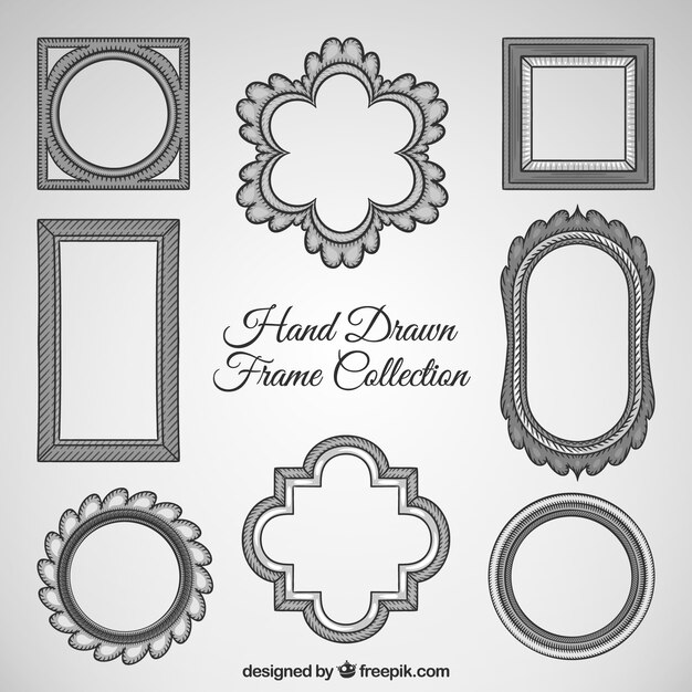 Collection of retro decorative frames