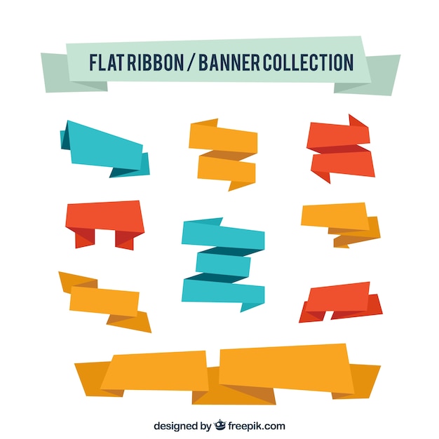 Free Vector collection of ribbons and banners