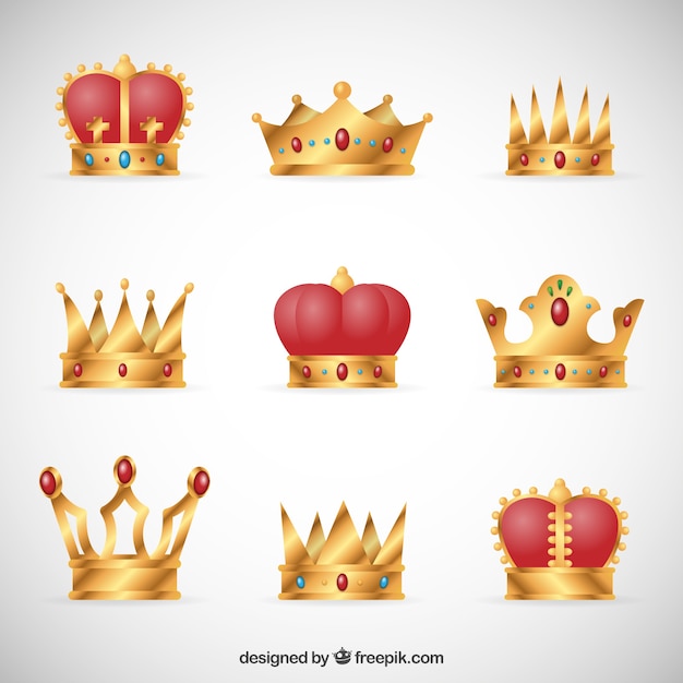 Collection of royal crowns