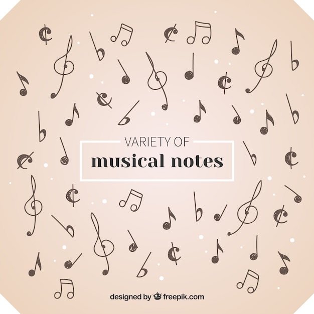 Free Vector collection of several musical notes