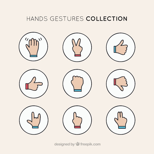 Free Vector collection of sign language icons