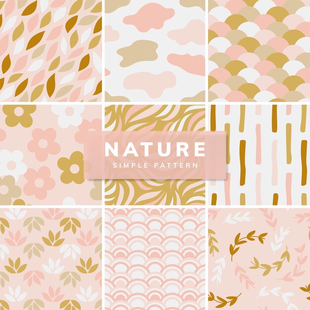 Collection of simple pattern illustration