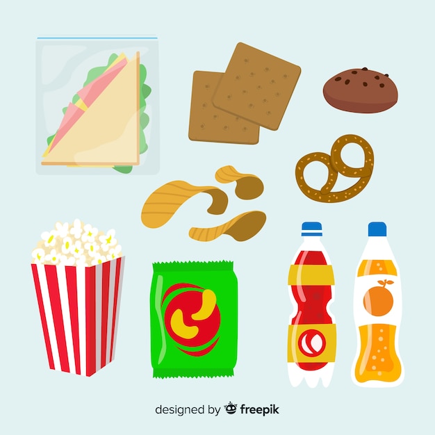 Free vector collection of snacks