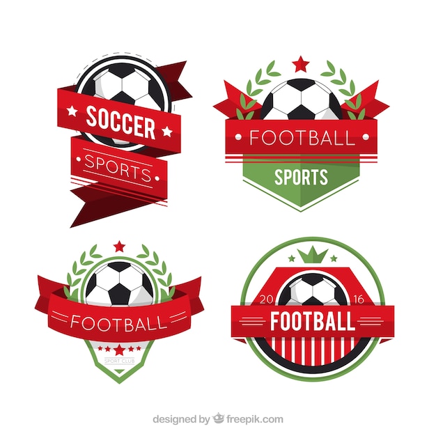 Free Vector collection of soccer badges