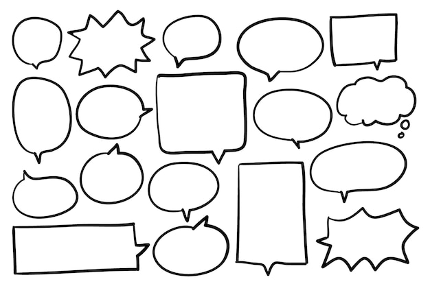 Collection of speech bubbles vector