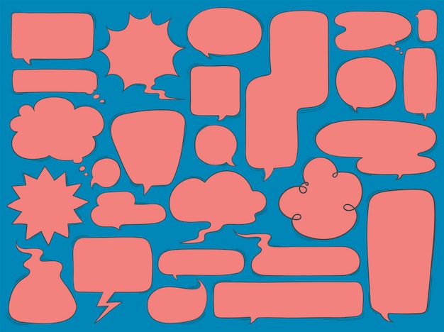 Free Vector collection of speech bubbles vector