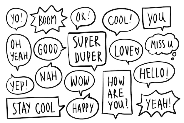 Collection of speech bubbles vector