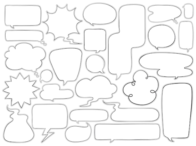 Collection of speech bubbles vector