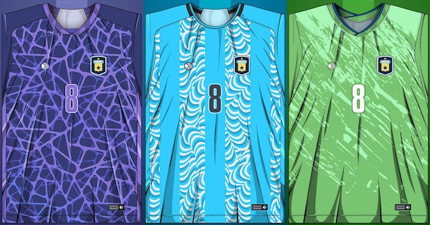 Collection of sports shirts - Soccer kit for sublimation