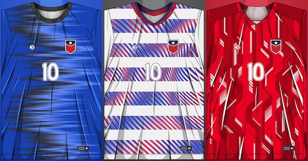 Collection of sports shirts - Soccer kit for sublimation