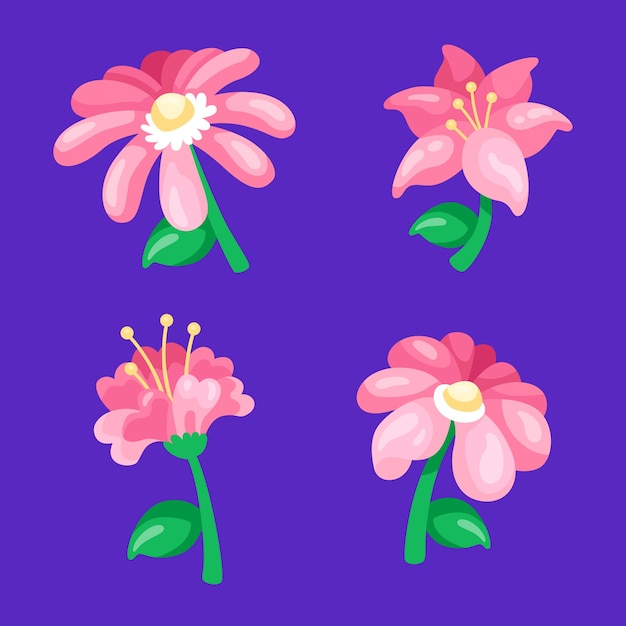 Free Vector collection of spring flowers