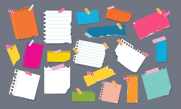 Free Vector collection of sticky note illustrations