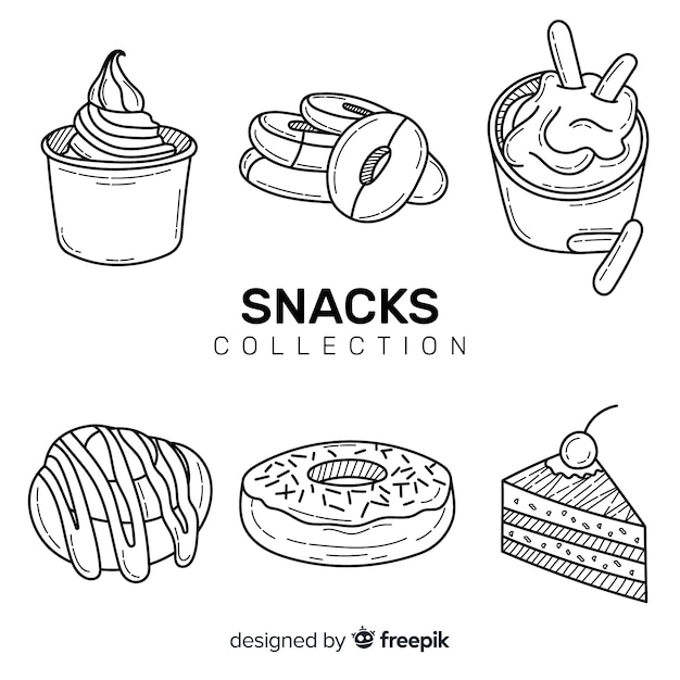 Collection of tasty snacks