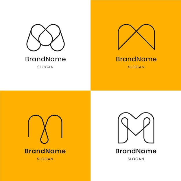 Collection of templates with m logos