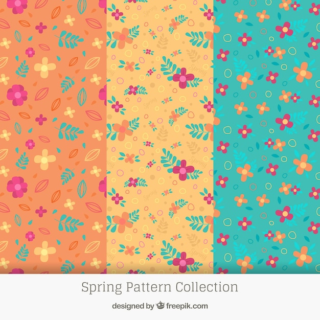 Collection of three spring patterns