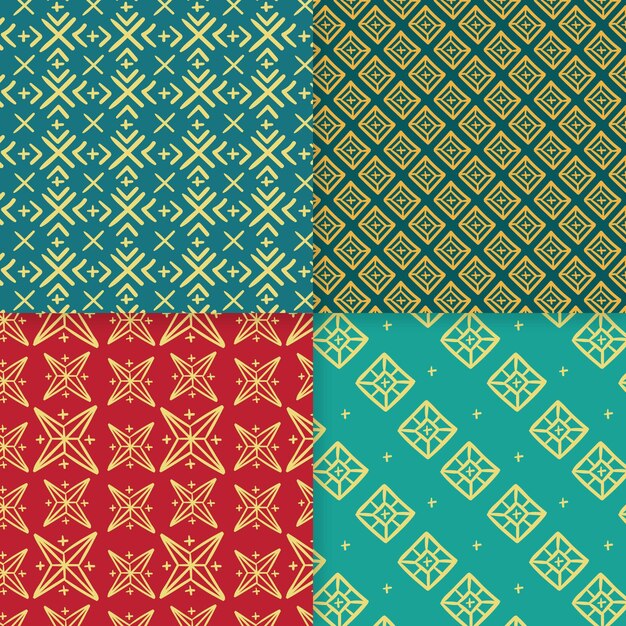 Collection of traditional songket patterns