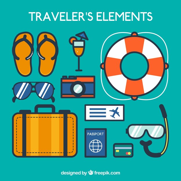 Collection of traveler's elements