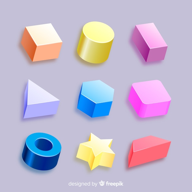 Collection of tridimensional geometric shapes